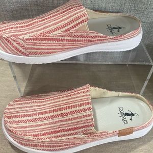 Corky’s Pontoon RED Stripe Slide Tennis Shoes
Lightweight Slip On